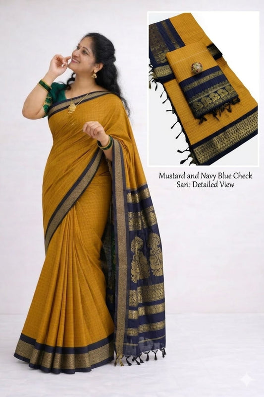 Kalyani Checked Cotton Saree